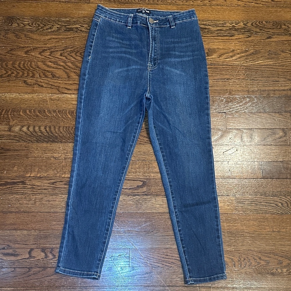 Fashion Nova High Rise Dark Blue Jeans